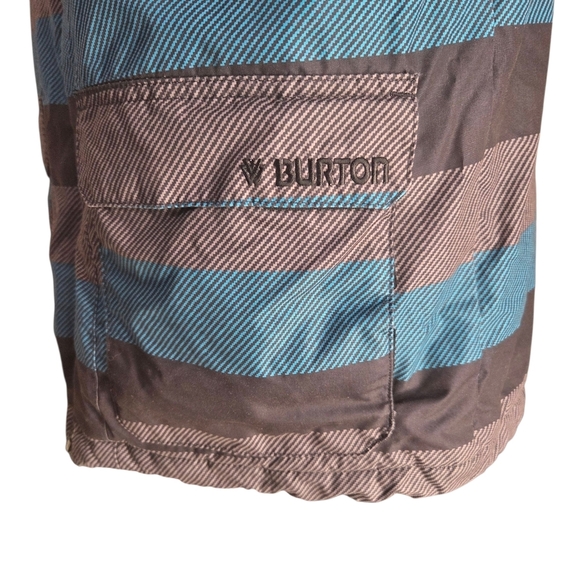 Burton Kids Jacket in Blue and Gray Stripes Size XL 14-16 - Picture 4 of 9
